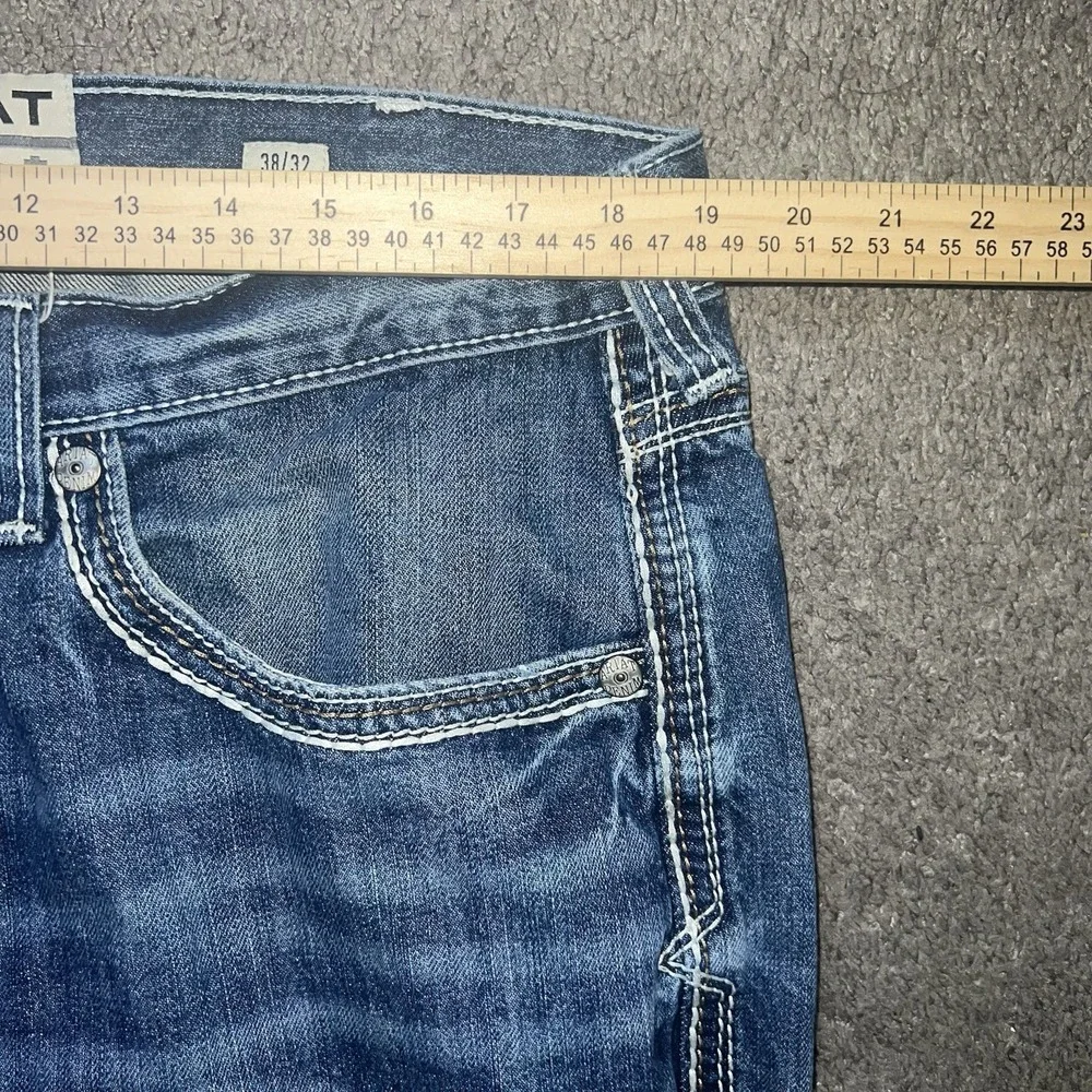 Ariat M4 Coltrane Durango Mens Relaxed Boot Cut Jeans 38x32 Blue Denim
